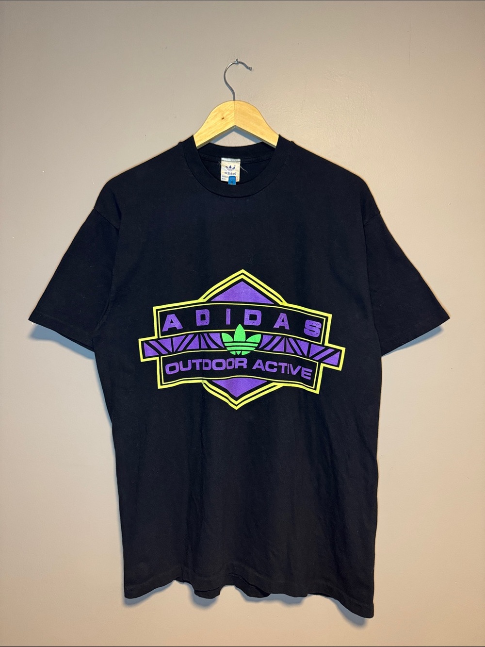 Vintage Adidas Active T-Shirt / 1980s - 1990s / Medium / Single Stitch